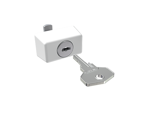 TURNING LOCK LM RAL9016 WHITE B1/C50