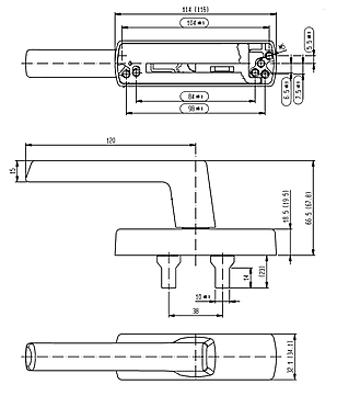 HANDLE SI-LINE LM RAL9005 C10