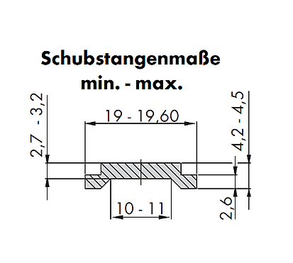 ALU OPERATING ROD L = 400MM