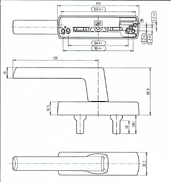 HANDLE SI-LINE LM DG RAL9016 WHITE C10