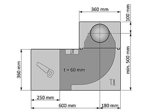 EPP SFL reveal channel + plaster cover